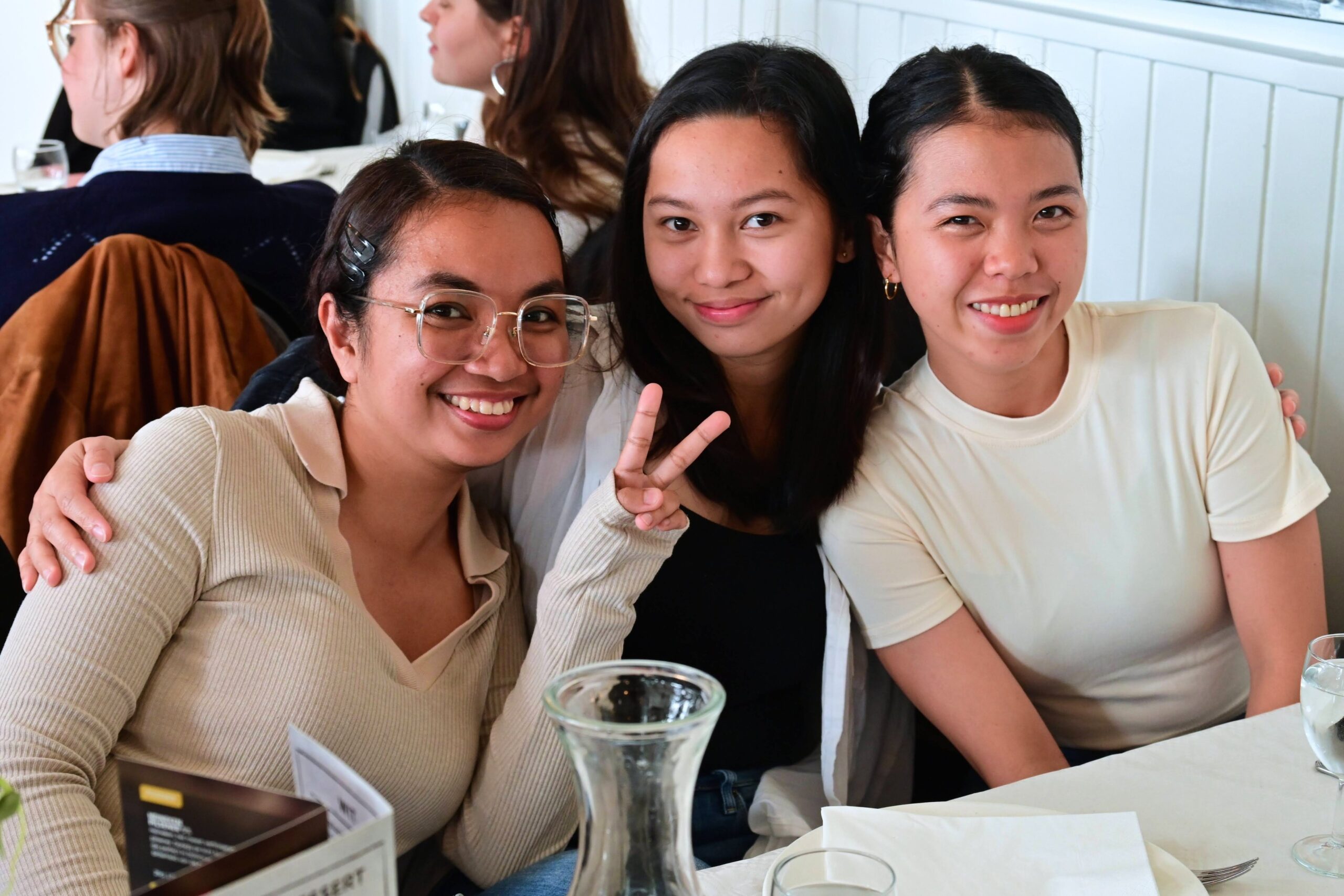 Host family and au pair sharing a warm moment together