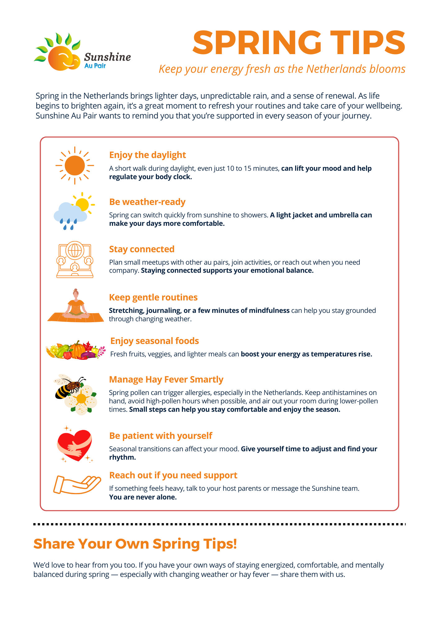 Spring Tips Infographic