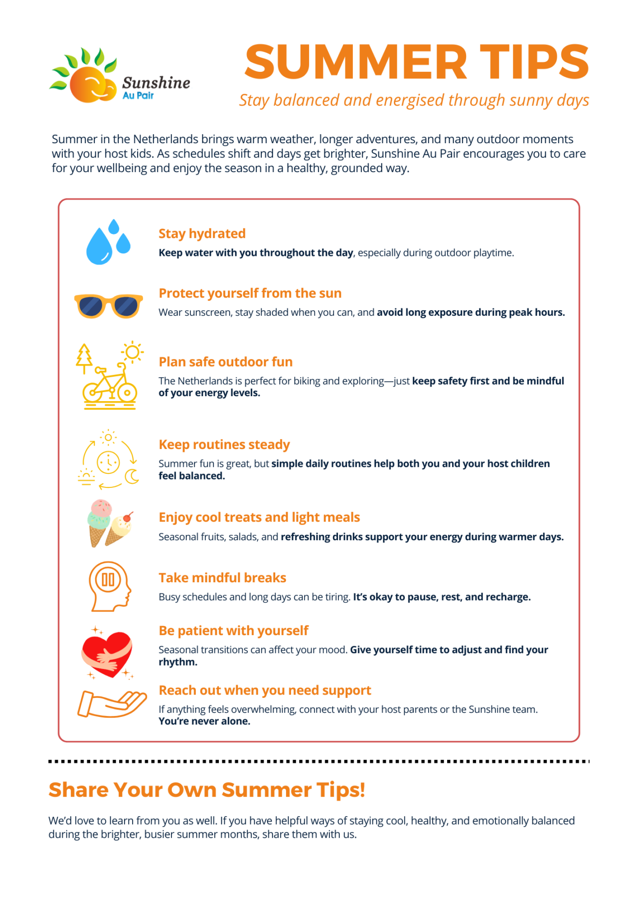 Summer Tips Infographic